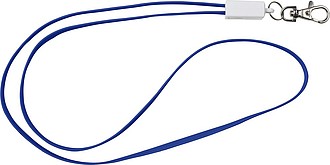 TPE lanyard and charging cable in one.