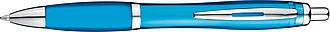 Transparent ball pen with rubber grip