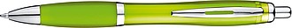 Transparent ball pen with rubber grip