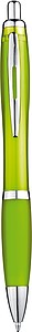 Transparent ball pen with rubber grip