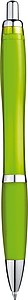 Transparent ball pen with rubber grip