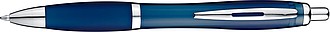 Transparent ball pen with rubber grip