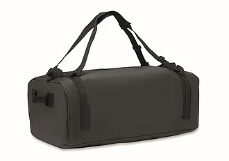 Travel tarpaulin duffle bag, black