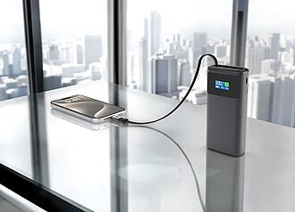 Ultra-Fast 10,000 mAh Power Bank made from RCS, Grey