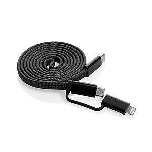 Ultra-Thin Magnetic Charging Cable 60W 2-in-1, Black