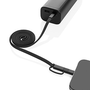 Ultra-Thin Magnetic Charging Cable 60W 2-in-1, Black
