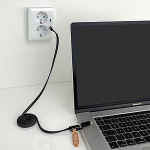 Ultra-Thin Magnetic Charging Cable 60W 2-in-1, Black
