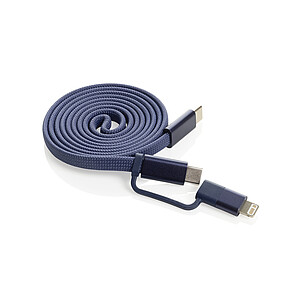 Ultra-Thin Magnetic Charging Cable 60W 2-in-1, Dark Blue