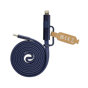 Ultra-Thin Magnetic Charging Cable 60W 2-in-1, Dark Blue