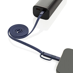 Ultra-Thin Magnetic Charging Cable 60W 2-in-1, Dark Blue