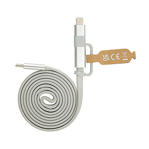 Ultra-Thin Magnetic Charging Cable 60W 2-in-1, Grey