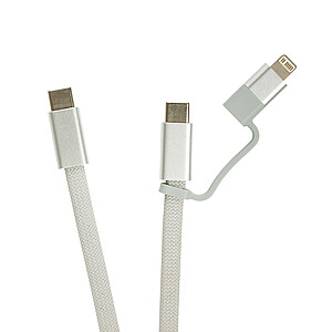 Ultra-Thin Magnetic Charging Cable 60W 2-in-1, Grey