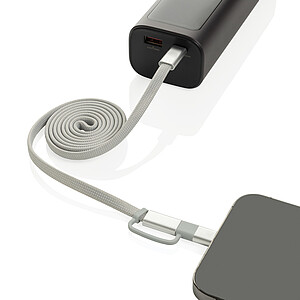 Ultra-Thin Magnetic Charging Cable 60W 2-in-1, Grey