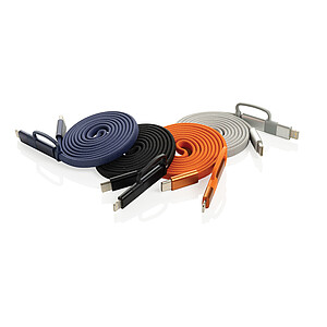 Ultra-Thin Magnetic Charging Cable 60W 2-in-1, Grey