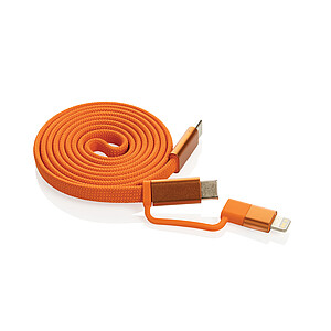 Ultra-Thin Magnetic Charging Cable 60W 2-in-1, Orange
