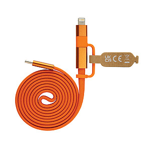 Ultra-Thin Magnetic Charging Cable 60W 2-in-1, Orange