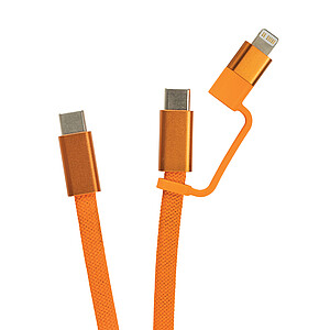 Ultra-Thin Magnetic Charging Cable 60W 2-in-1, Orange