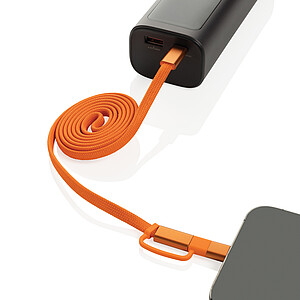 Ultra-Thin Magnetic Charging Cable 60W 2-in-1, Orange