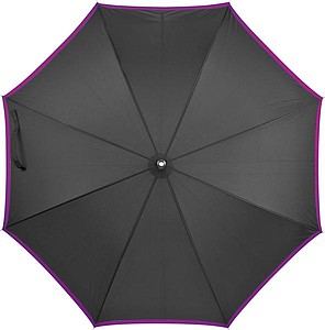 Umbrella made of pongee, automatic, purple
