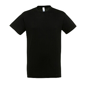 UNISEX ROUND COLLAR T-SHIRT REGENT, DEEP BLACK, M