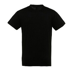 UNISEX ROUND COLLAR T-SHIRT REGENT, DEEP BLACK, M