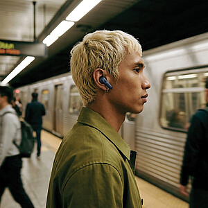 Urban Vitamin RCS Plastic Earbuds with ENC, Dark Blue