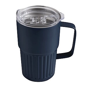 Vacuum drink mug, navy blue