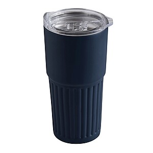 Vacuum drink mug, navy blue