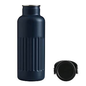 Vacuum drinking bottle, navy blue