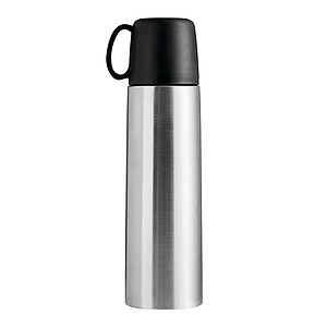 Vacuum flask, black, silver