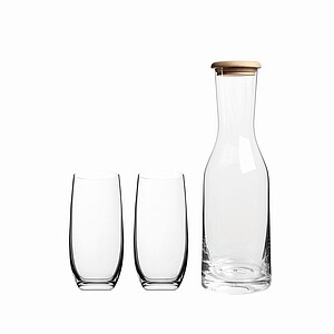 VANILLA SEASON WAINUI SET Elegant Bohemia Crystal set of glass carafe and two glasses
