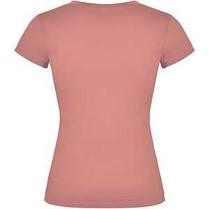Victoria short sleeve womens v-neck t-shirt, clay orange