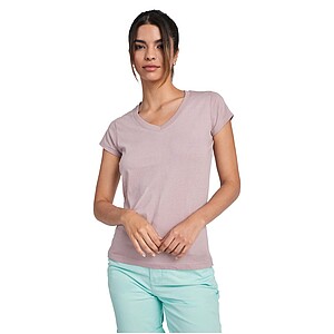 Victoria short sleeve womens v-neck t-shirt, clay orange