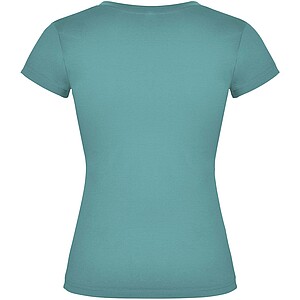 Victoria short sleeve womens v-neck t-shirt, dusty blue