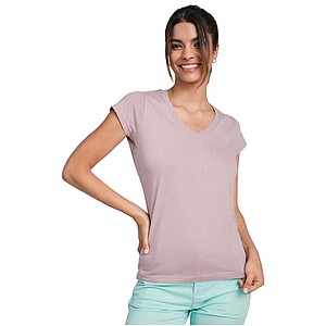 Victoria short sleeve womens v-neck t-shirt, dusty blue