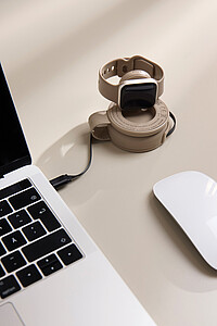 VINGA 2-in-1 Travel Charger made from RCS, Beige