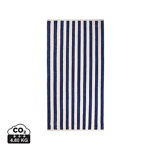 VINGA Beach Towel made from Recycled Materials, Navy Blue
