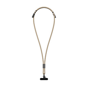 VINGA Neck Lanyard with Charging Cable, Beige