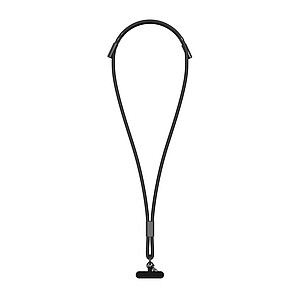VINGA Neck Lanyard with Charging Cable, Black