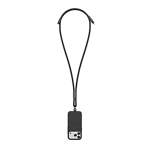 VINGA Neck Lanyard with Charging Cable, Black