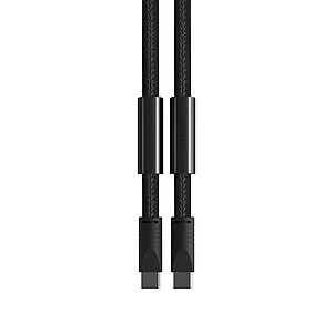 VINGA Neck Lanyard with Charging Cable, Black