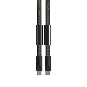 VINGA Neck Lanyard with Charging Cable, Military Green