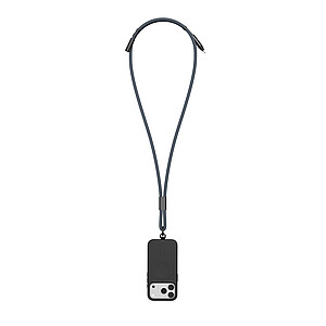 VINGA Neck Lanyard with Charging Cable, Navy Blue