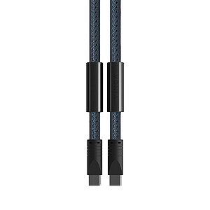 VINGA Neck Lanyard with Charging Cable, Navy Blue