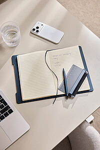 VINGA RCS 4-in-1 Refillable Notebook, Navy Blue