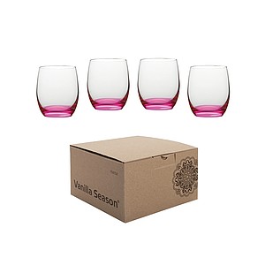 VS HATTA set of 4 neon glasses, pink