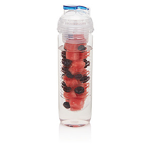 Water bottle with infuser, blue