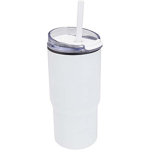 Westin 540 ml RCS recycled double wall insulated tumbler with straw