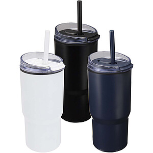 Westin 540 ml RCS recycled double wall insulated tumbler with straw