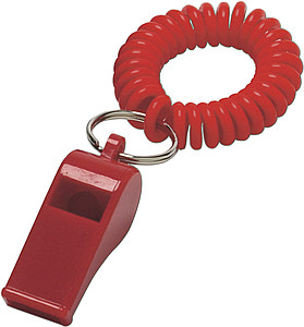 Whistle with wrist cordRed